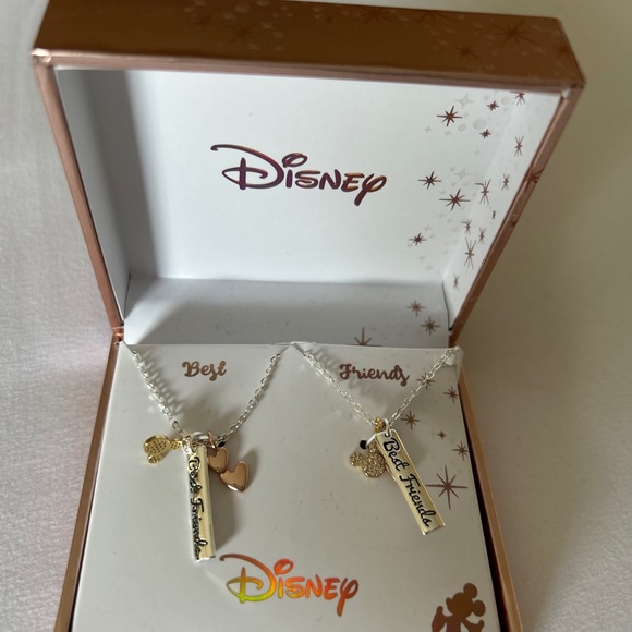 NEW in Gift Box DISNEY Best Friends (2) Fine Silver Plated Necklaces 16” - Picture 6 of 6